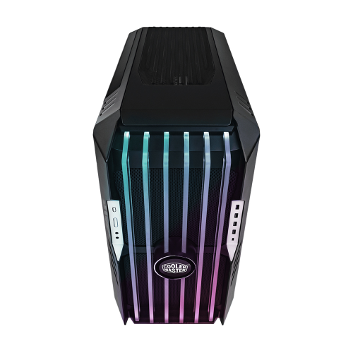 Cooler Master HAF700 EVO H700E-IGNN-S00 Tempered Glass ARGB Ledli LCD Ekran Mesh Ön Panel Titanyum Gri Renkli Kasa 