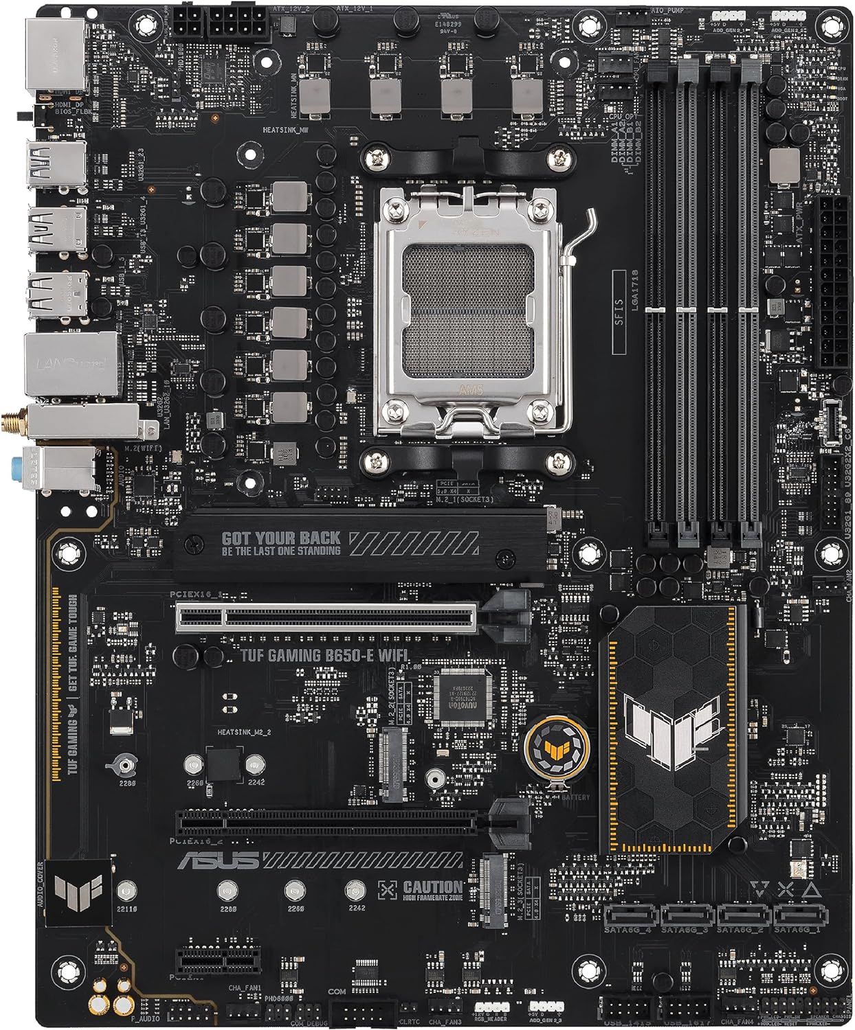 ASUS Tuf Gaming B650-E WIFI AMD B650 Soket AM5 DDR5 8000 MHz ATX Gaming (Oyuncu) Anakart