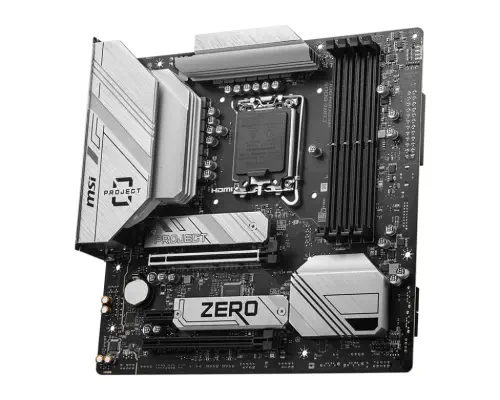 MSI B760M Project Zero Intel LGA1700 DDR5 7800+(OC)MHz MATx Anakart