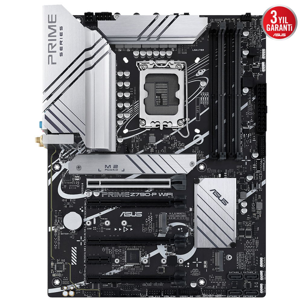 ASUS Prime Z790-P Wifi-CSM Intel Z790 Soket 1700 DDR5 7200(OC)MHz ATX Gaming (Oyuncu) Anakart