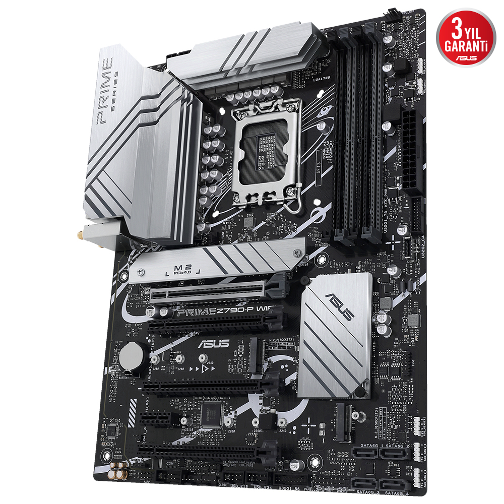ASUS Prime Z790-P Wifi-CSM Intel Z790 Soket 1700 DDR5 7200(OC)MHz ATX Gaming (Oyuncu) Anakart