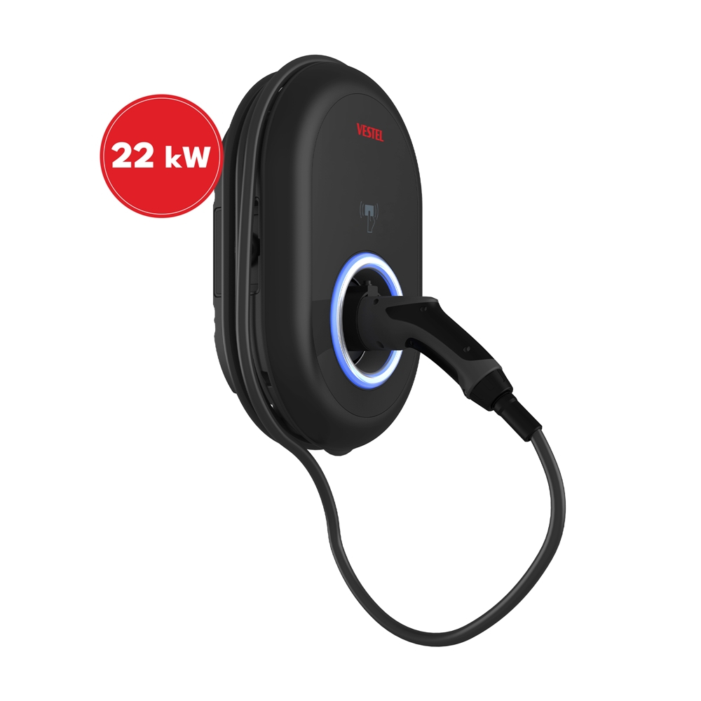 Vestel EVC04-AC22 22 kW Kablolu Elektrikli Araç Şarj İstasyonu