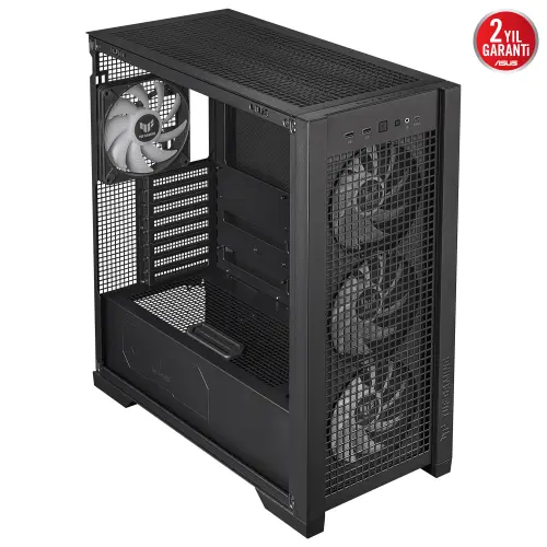 ASUS TUF Gaming GT302 TG ARGB Temperli Cam USB 3.2 Siyah E-ATX Mid-Tower Gaming (Oyuncu) Kasa (90DC00I0-B19000)