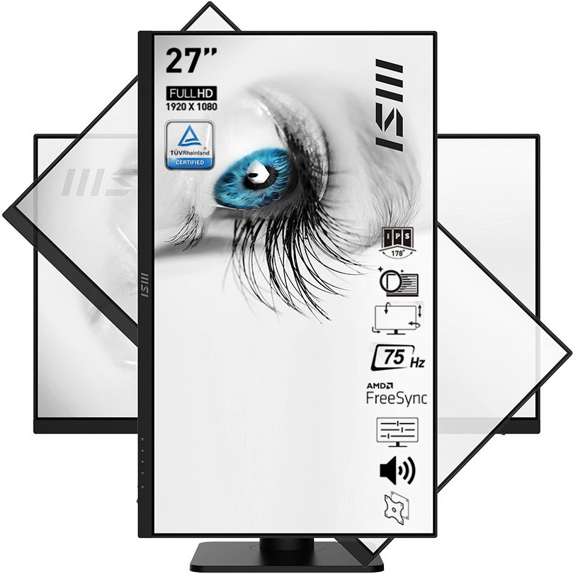 MSI Pro MP273P 27″ 5ms 75Hz Freesync IPS Anti-Glare Pivot Full HD Monitör