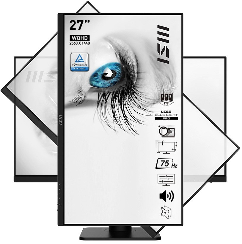MSI Pro MP273QP 27″ 1ms 75Hz Freesync IPS Anti-Glare Pivot WQHD Monitör