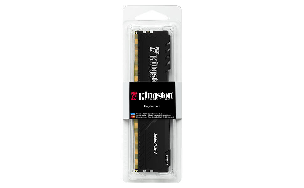 Kingston Beast KF436C18BB/32TR 32GB (1x32) DDR4 3600Mhz CL18 Siyah Gaming RAM (Bellek)