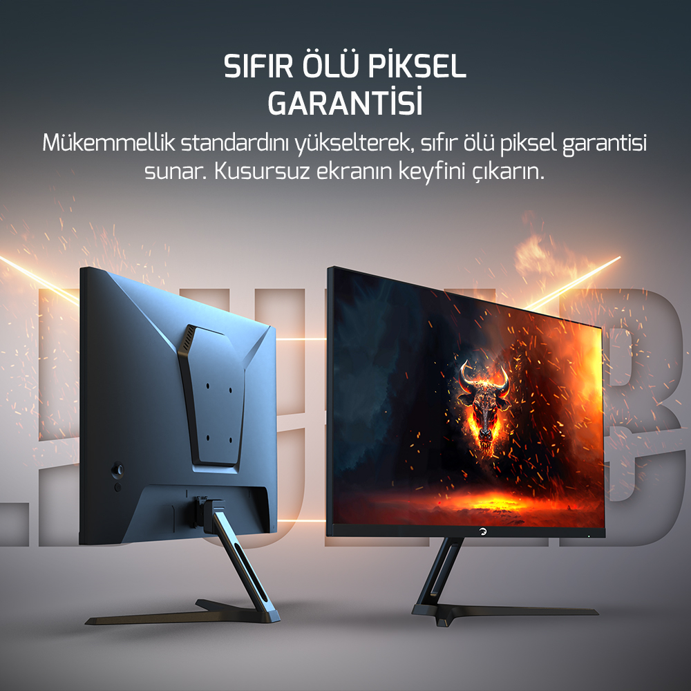 GamePower 24″ Bull T10 Flat IPS 180Hz 0.5ms FHD Gaming Monitör (Sıfır Ölü Piksel Garantili)