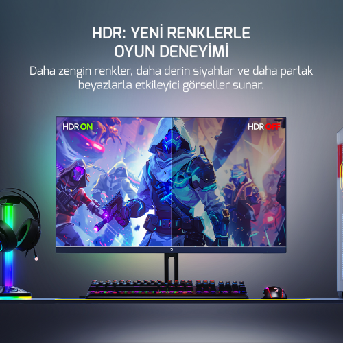 GamePower 24″ Bull T10 Flat IPS 180Hz 0.5ms FHD Gaming Monitör (Sıfır Ölü Piksel Garantili)