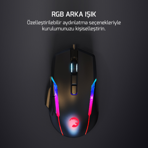 GamePower Icarus RGB 10.000DPI 9 Tuş Profesyonel Optik Gaming Mouse