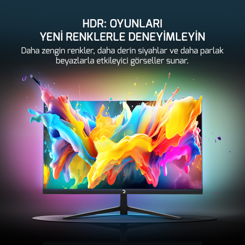 GamePower Vivid F10 24″ Curved RGB 120Hz 1ms FHD Va Panel 2x2W Speaker Gaming Monitör (Sıfır Ölü Piksel Garantili)
