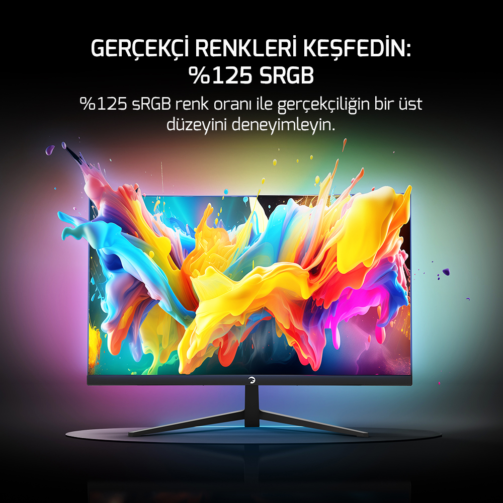 GamePower Vivid T40 24″ Curved RGB 180Hz 0.5ms FHD Va Panel 2x2W Speaker Gaming Monitör (Sıfır Ölü Piksel Garantili)