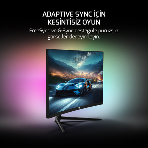 GamePower Vivid T40 24″ Curved RGB 180Hz 0.5ms FHD Va Panel 2x2W Speaker Gaming Monitör (Sıfır Ölü Piksel Garantili)