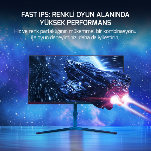 GamePower Rapid  27″ 1ms 360Hz Flat Fast IPS FHD RGB Pivot Speaker Gaming Monitör (Sıfır Ölü Piksel Garantili)