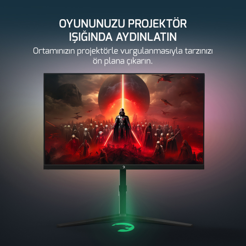 GamePower Rapid  27″ 1ms 360Hz Flat Fast IPS FHD RGB Pivot Speaker Gaming Monitör (Sıfır Ölü Piksel Garantili)