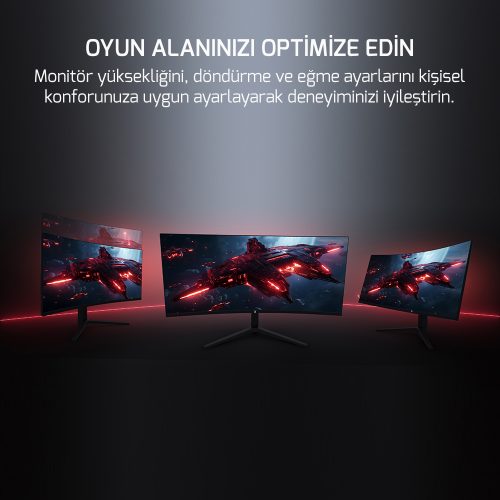 GamePower WQ34 34″ 1ms 180Hz Curved 2K UWQHD 3440*1440 Pivot 21:9 Gaming Monitör (Sıfır Ölü Piksel Garantili)