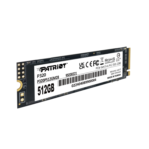 Patriot P320 512GB 3000/2200MB/s NVMe M.2 SSD (P320P512GM28)