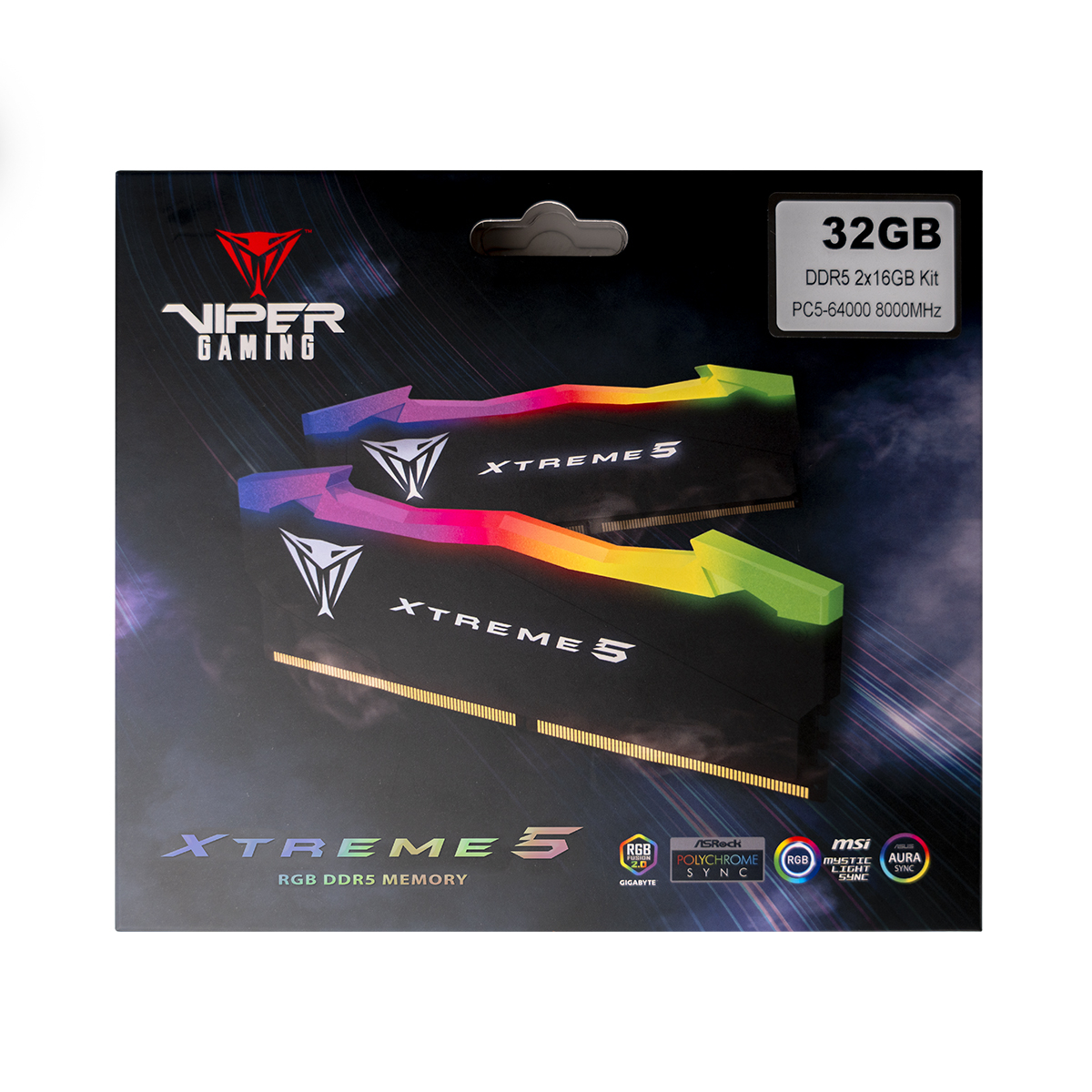 Patriot Viper Xtreme 5 RGB PVXR548G80C38K 48GB (2x24GB) DDR5 8000MHz CL38 Gaming Ram (Bellek)