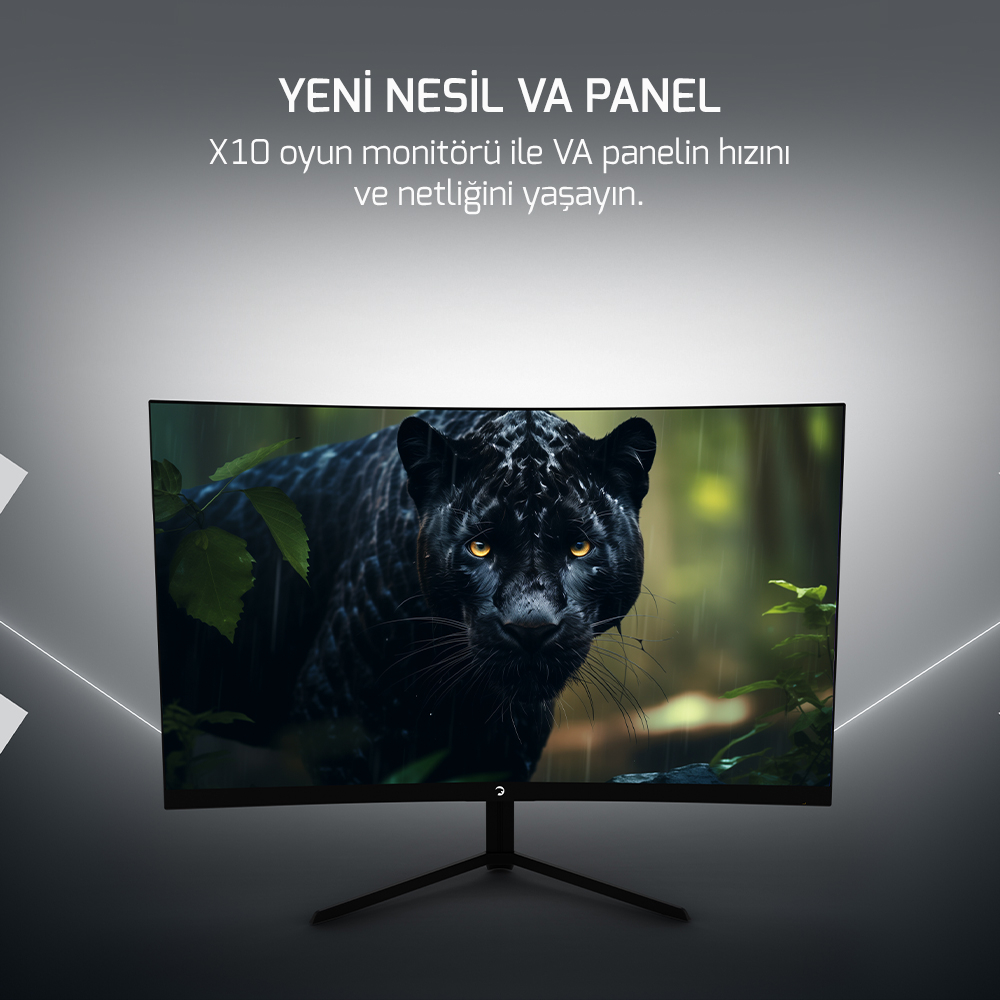 GamePower Intense X10 23.6″ 1ms 165Hz Fhd 1500R Va Curved RGB Gaming Monitör (Sıfır Ölü Piksel Garantili)