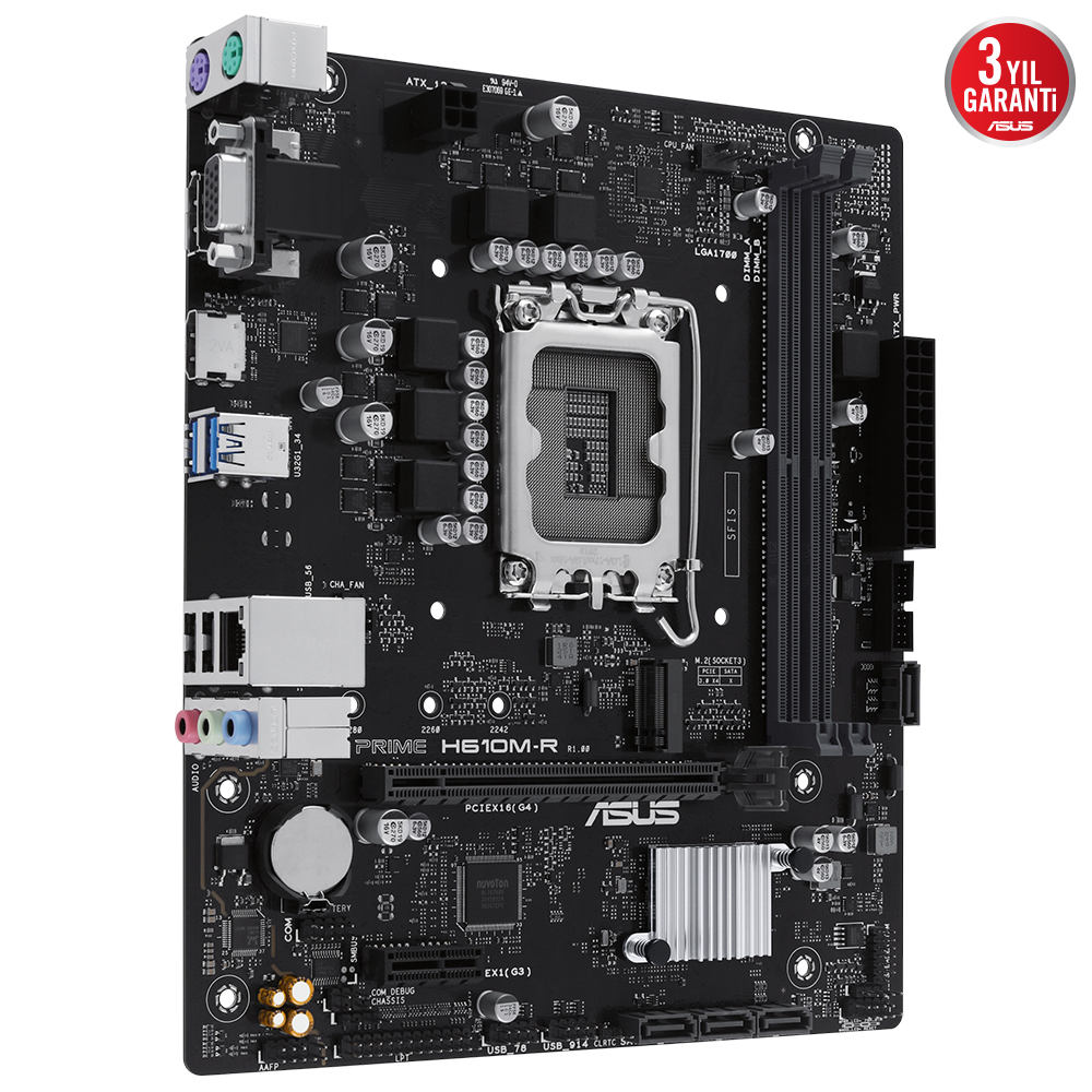 ASUS Prime H610M-R D5-SI Intel H610 Soket 1700 DDR5 3200MHz mATX Gaming (Oyuncu) Anakart