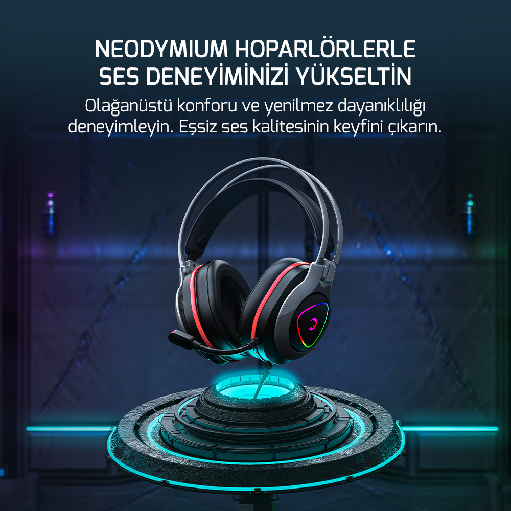 GamePower Ranger Siyah 7.1 Surround RGB Gaming Kulaklık