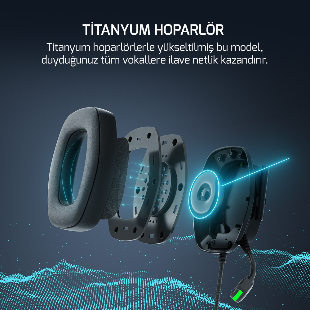 Gamepower Kai Titanium X Siyah Manyetik Pad Gaming Kulaklık (2*3.5mm Jak Dönüştürücü Kablo Hediyeli)