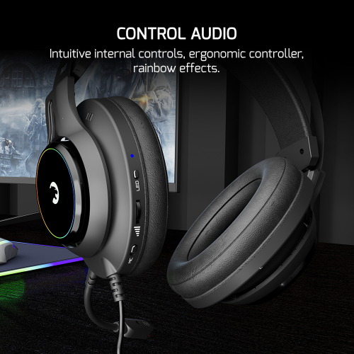 GamePower Kugon Siyah 7.1 Surround Rainbow Gaming Kulaklık