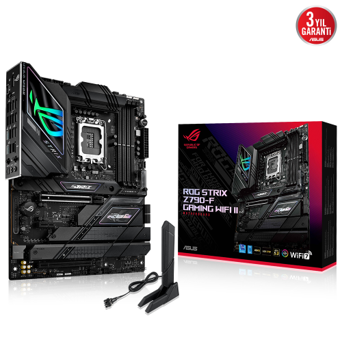 ASUS ROG Strix Z790-F Gaming WIFI II Intel Z790 Soket 1700 DDR5 8000(OC)MHz ATX Gaming (Oyuncu) Anakart