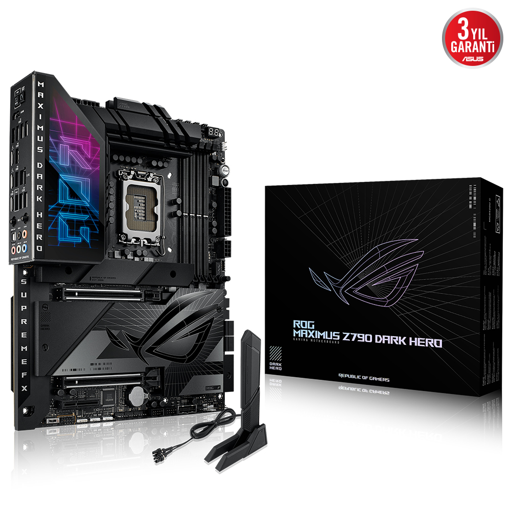 ASUS ROG Maximus Z790 Dark Hero Intel Z790 Soket 1700 DDR5 8000(OC)MHz ATX Gaming (Oyuncu) Anakart