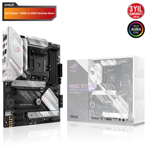 ASUS ROG STRIX B550-A Gaming AMD B550 Soket AM4 DDR4 5100MHz(OC)Mhz ATX Gaming (Oyuncu) Anakart