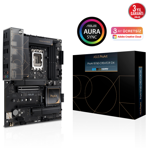 ASUS ProArt B760-CREATOR D4 Intel LGA1700 Soket DDR4 5333(OC)MHz ATX Anakart
