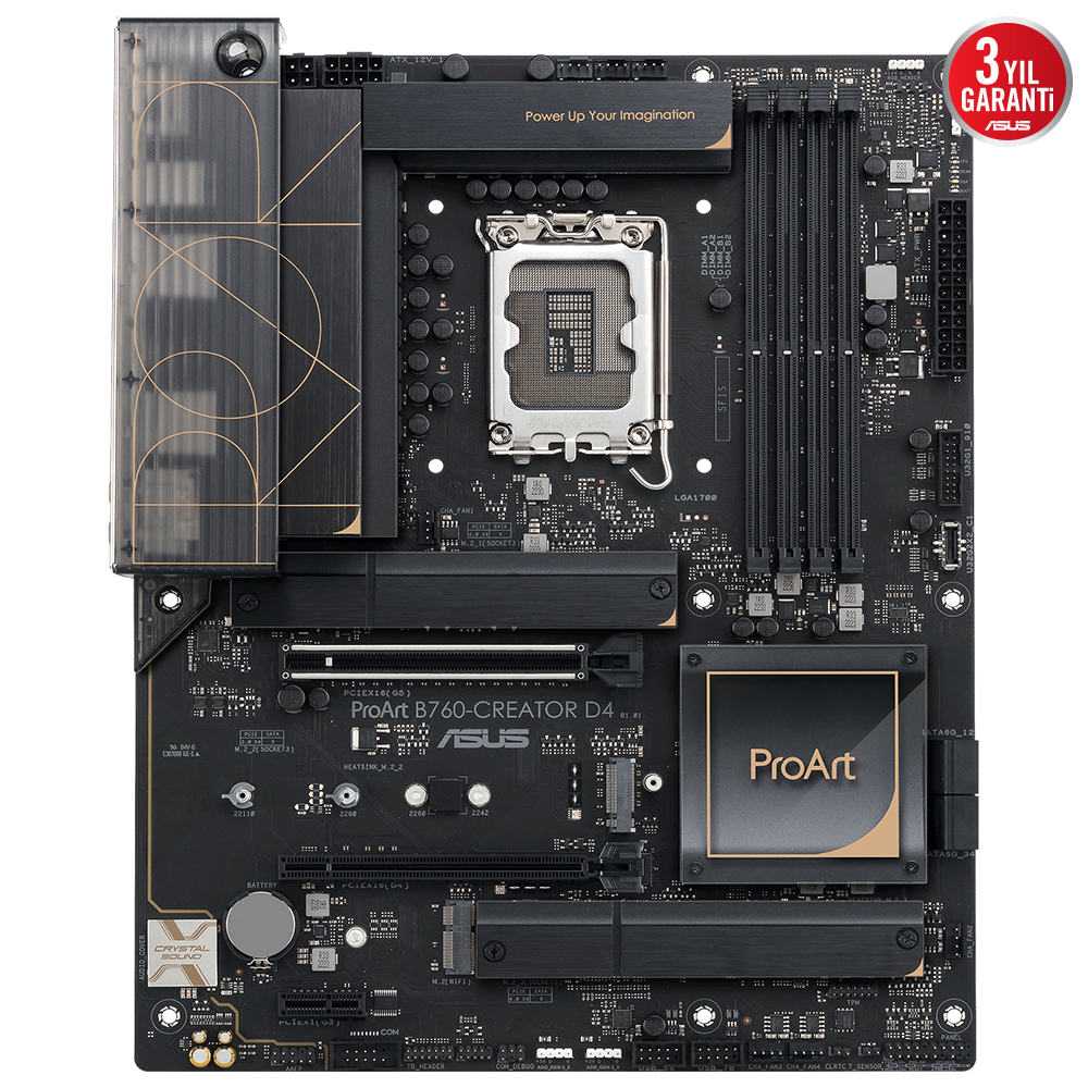 ASUS ProArt B760-CREATOR D4 Intel LGA1700 Soket DDR4 5333(OC)MHz ATX Anakart