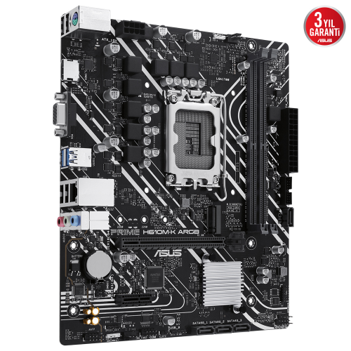 ASUS Prime H610M-K ARGB DDR5 M.2 HDMI VGA mATX 1700p Gaming (Oyuncu) Anakart