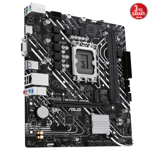 ASUS Prime H610M-K ARGB DDR5 M.2 HDMI VGA mATX 1700p Gaming (Oyuncu) Anakart