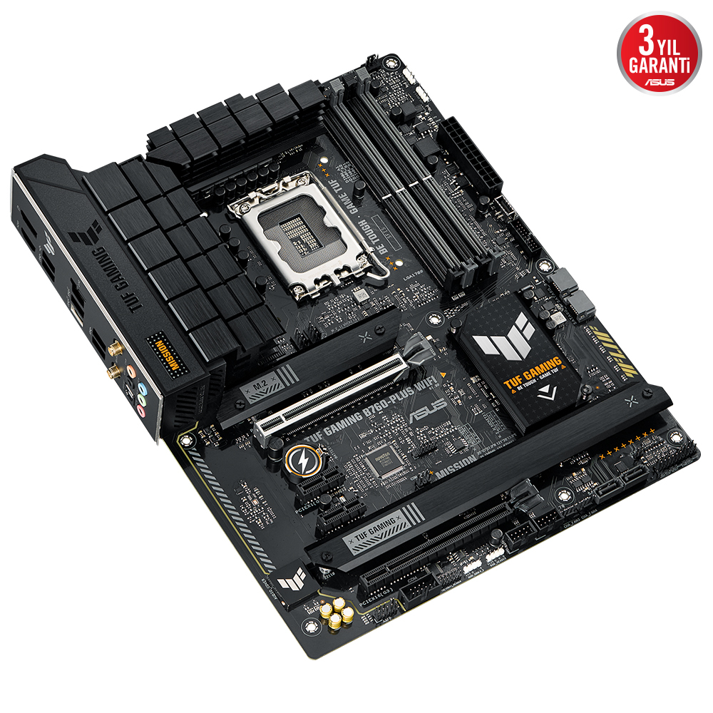 ASUS TUF Gaming B760-Plus WIFI D5 Intel B760 Soket 1700 DDR5 7200(OC)MHz ATX Gaming (Oyuncu) Anakart