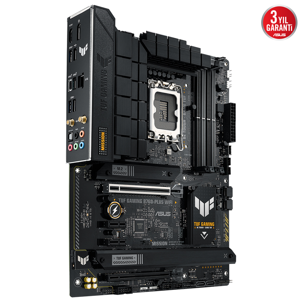 ASUS TUF Gaming B760-Plus WIFI D5 Intel B760 Soket 1700 DDR5 7200(OC)MHz ATX Gaming (Oyuncu) Anakart