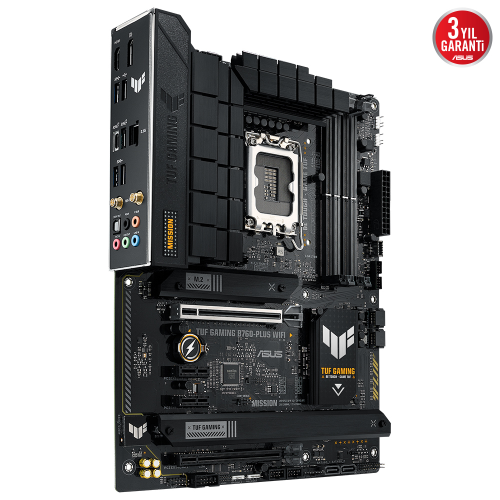 ASUS TUF Gaming B760-Plus WIFI D5 Intel B760 Soket 1700 DDR5 7200(OC)MHz ATX Gaming (Oyuncu) Anakart