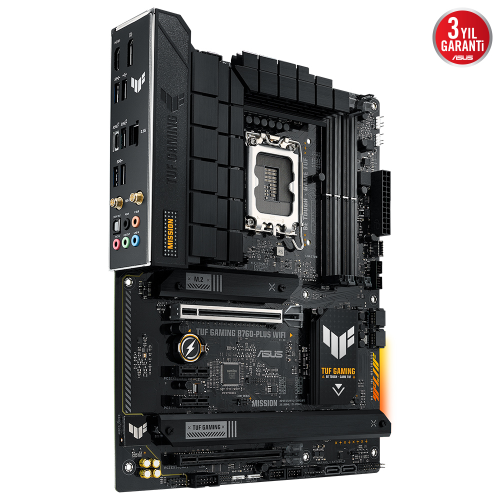 ASUS TUF Gaming B760-Plus WIFI D5 Intel B760 Soket 1700 DDR5 7200(OC)MHz ATX Gaming (Oyuncu) Anakart
