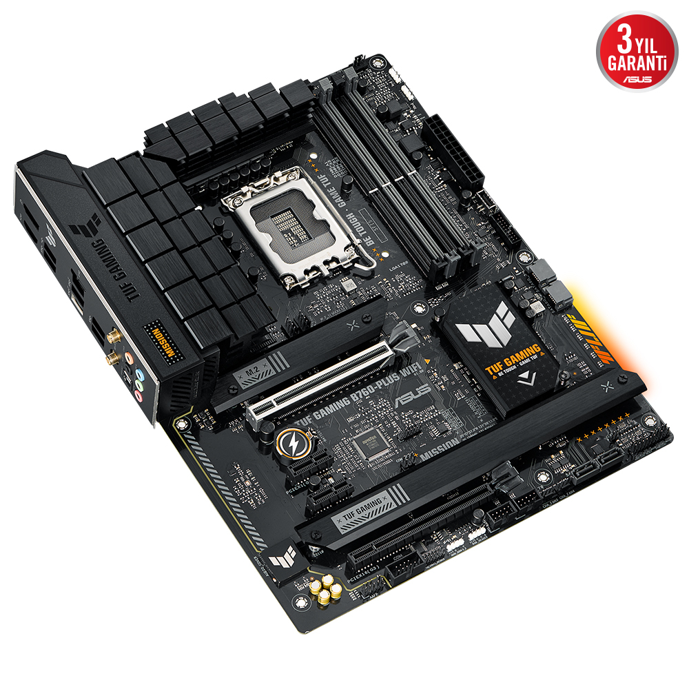 ASUS TUF Gaming B760-Plus WIFI D5 Intel B760 Soket 1700 DDR5 7200(OC)MHz ATX Gaming (Oyuncu) Anakart