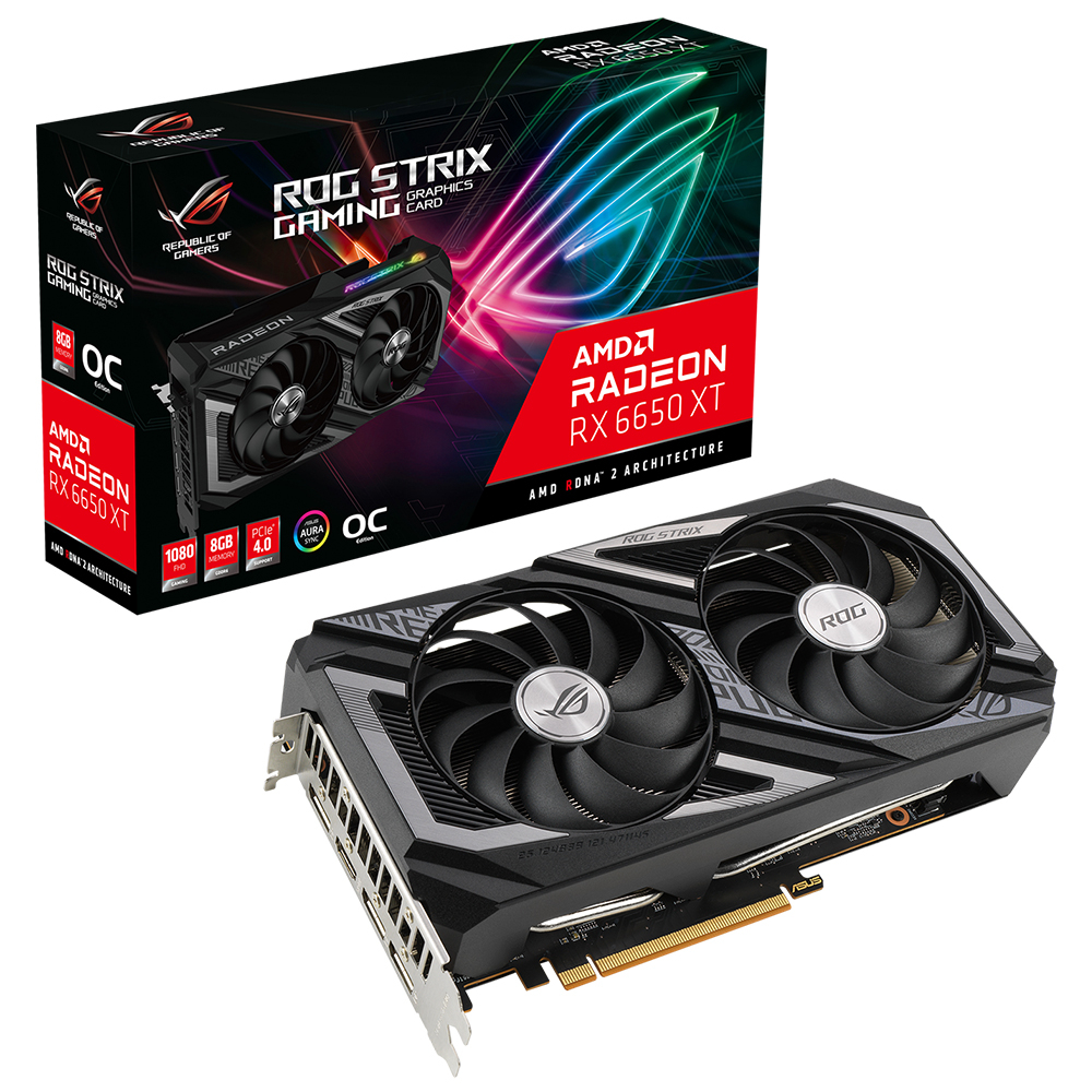 ASUS ROG Strix Radeon RX 6650 XT OC V2 ROG-STRIX-RX6650XT-O8G-V2-GAMING 8GB GDDR6 128Bit DX12 Gaming (Oyuncu) Ekran Kartı