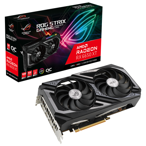 ASUS ROG Strix Radeon RX 6650 XT OC V2 ROG-STRIX-RX6650XT-O8G-V2-GAMING 8GB GDDR6 128Bit DX12 Gaming (Oyuncu) Ekran Kartı