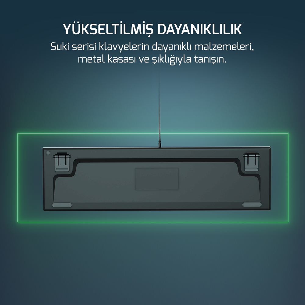 GamePower Suki Mekanik Mavi Switch Puding Keycaps Türkçe Q 104 Tuş USB Gaming Klavye