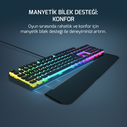 Gamepower Suki Mekanik Kırmızı Switch Puding Keycaps Türkçe Q 104 Tuş USB Gaming Klavye