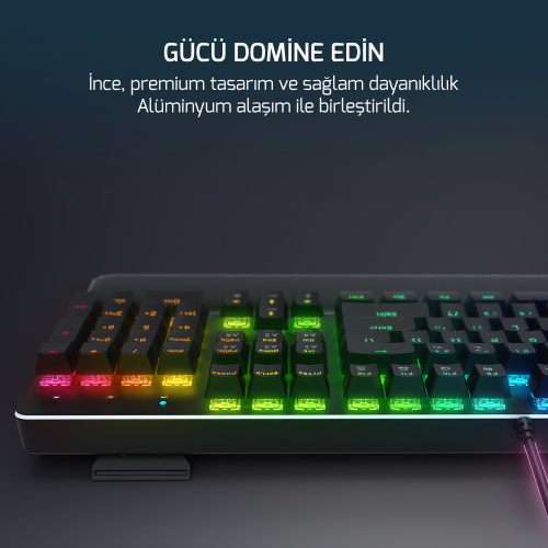 GamePower Ogre RGB 60M Red Switch Türkçe Q USB Mekanik Gaming Klavye