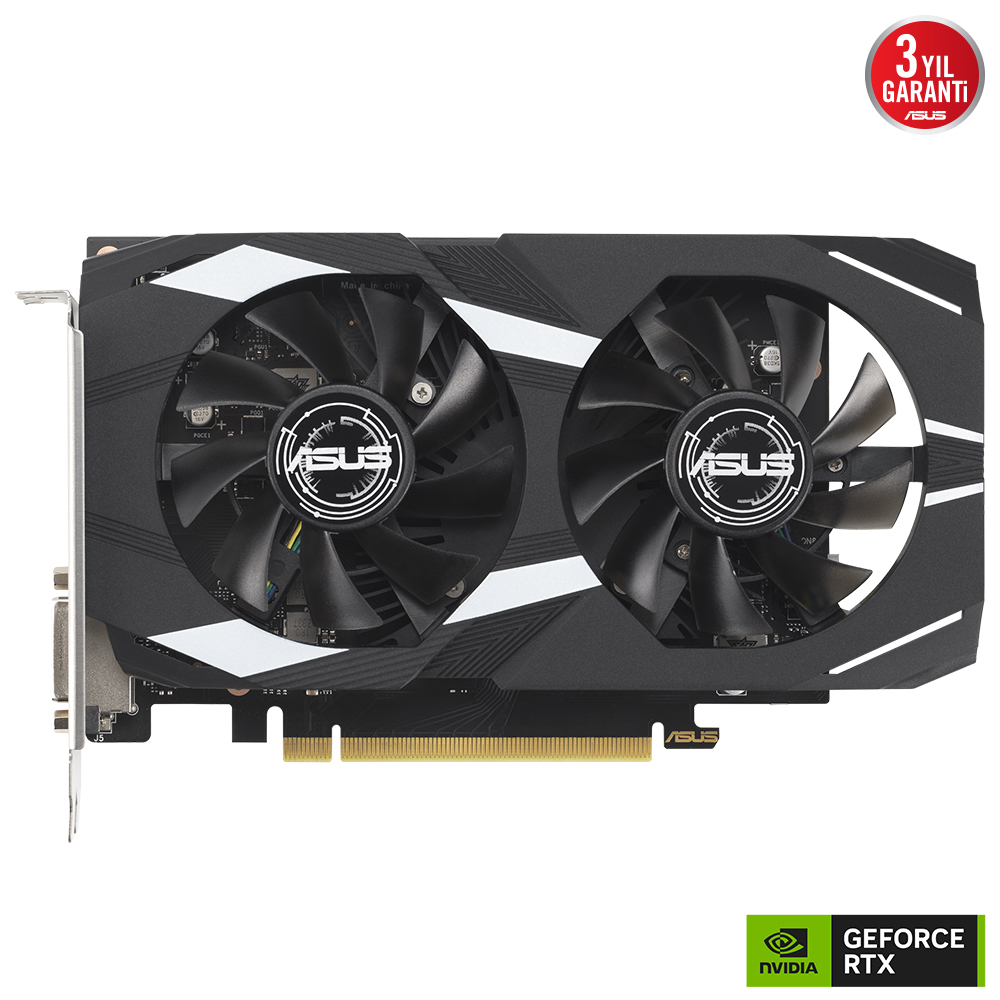 ASUS Dual GeForce RTX 3050 OC DUAL-RTX3050-O6G NVIDIA 6GB GDDR6 96Bit DX12 Gaming (Oyuncu) Ekran Kartı