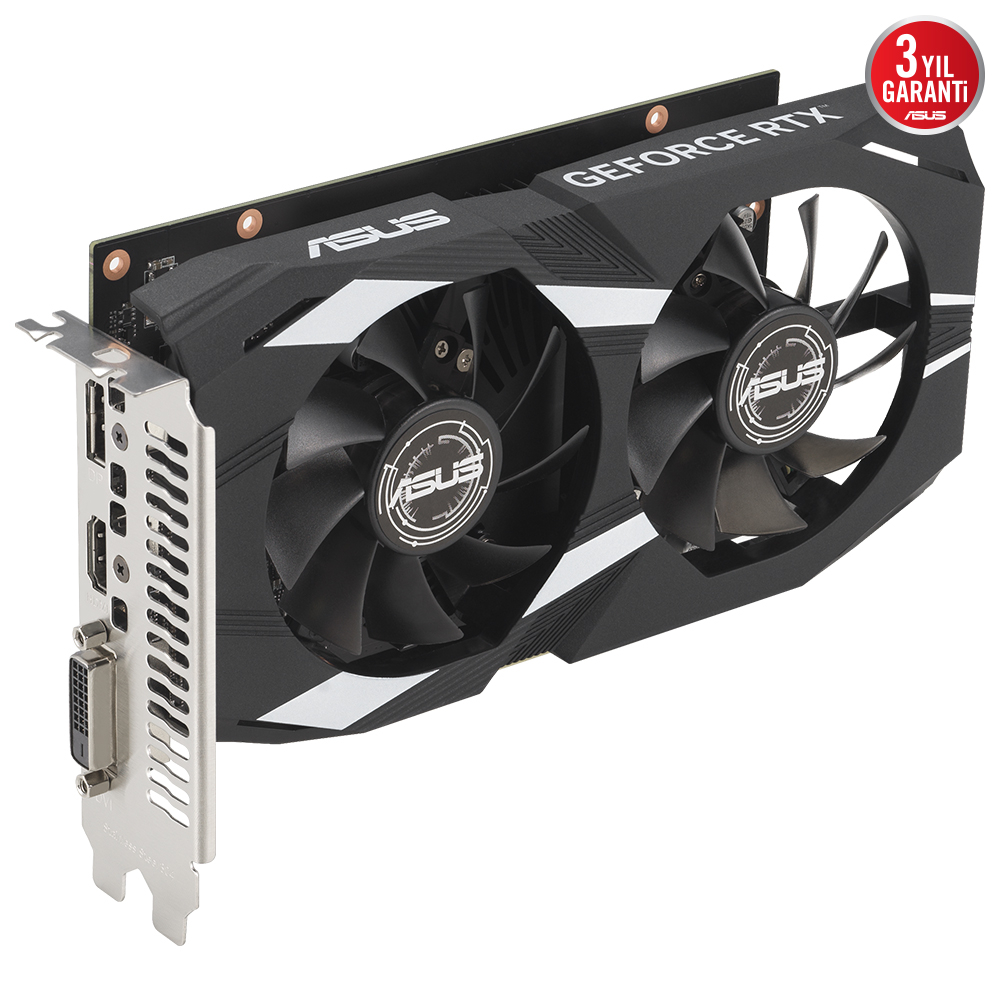 ASUS Dual GeForce RTX 3050 OC DUAL-RTX3050-O6G NVIDIA 6GB GDDR6 96Bit DX12 Gaming (Oyuncu) Ekran Kartı