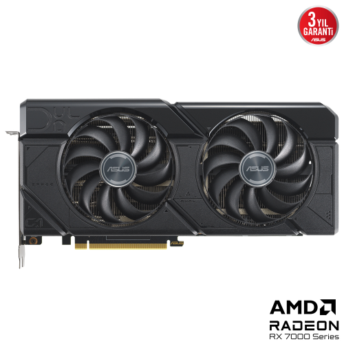 ASUS Dual Radeon RX 7800 XT OC DUAL-RX7800XT-O16G AMD 16GB GDDR6 256Bit Gaming (Oyuncu) Ekran Kartı