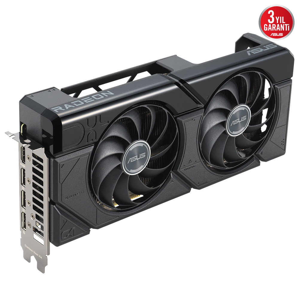 ASUS Dual Radeon RX 7800 XT OC DUAL-RX7800XT-O16G AMD 16GB GDDR6 256Bit Gaming (Oyuncu) Ekran Kartı