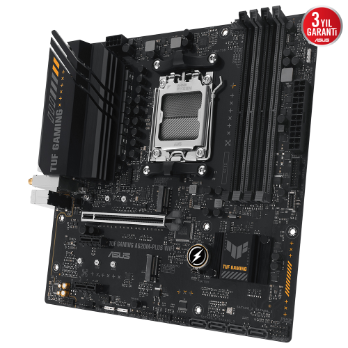 ASUS TUF Gaming A620M-PLUS WIFI AMD A620 Soket AM5 DDR5 6400(OC)MHz mATX Anakart