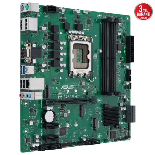 ASUS PRO B760M-CT-CSM DDR5 AMD B760 AM5 Soket DDR5 6200(OC)MHz mATX Anakart
