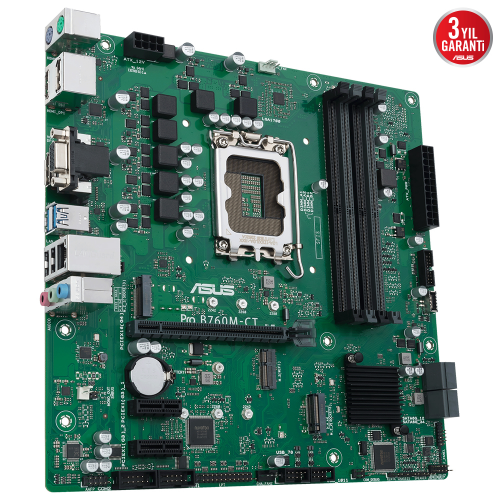 ASUS PRO B760M-CT-CSM DDR5 AMD B760 AM5 Soket DDR5 6200(OC)MHz mATX Anakart